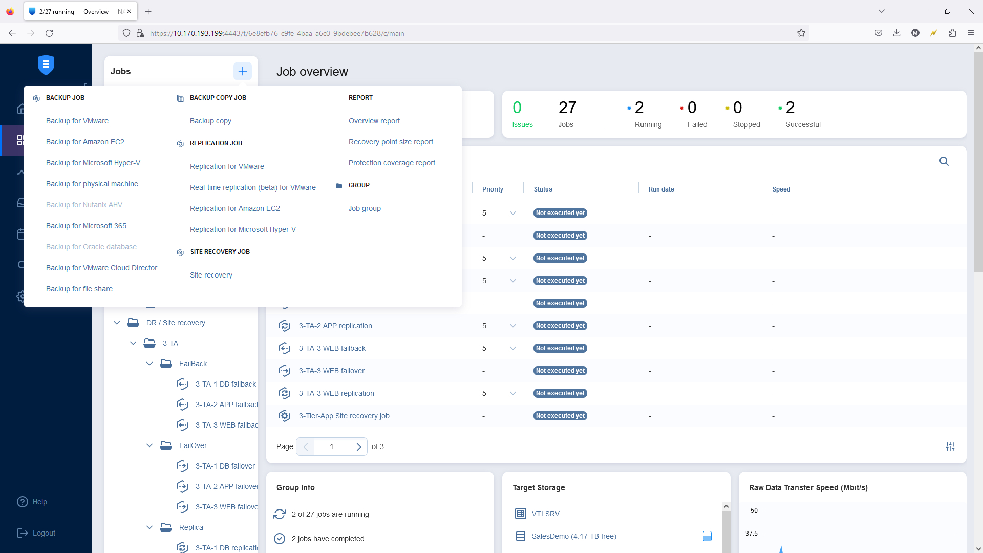 screenshot of NAKIVO Backup & Replication